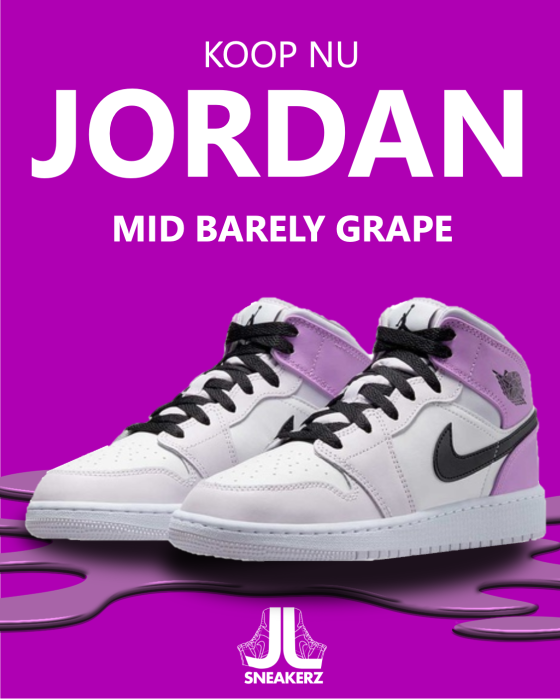 Jordan 1 mid barely grape