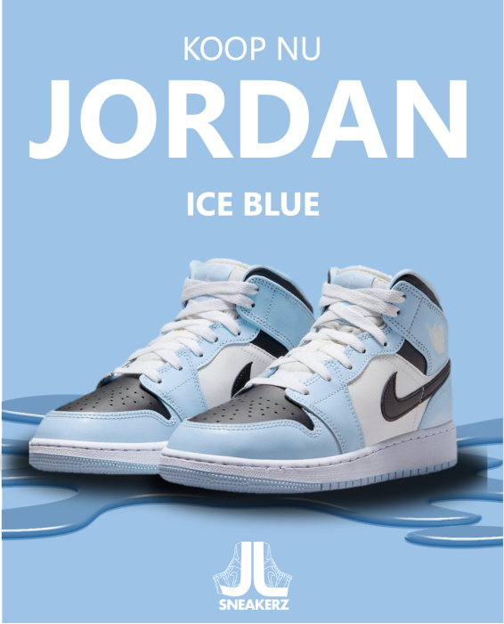 Jordan 1 mid ice blue