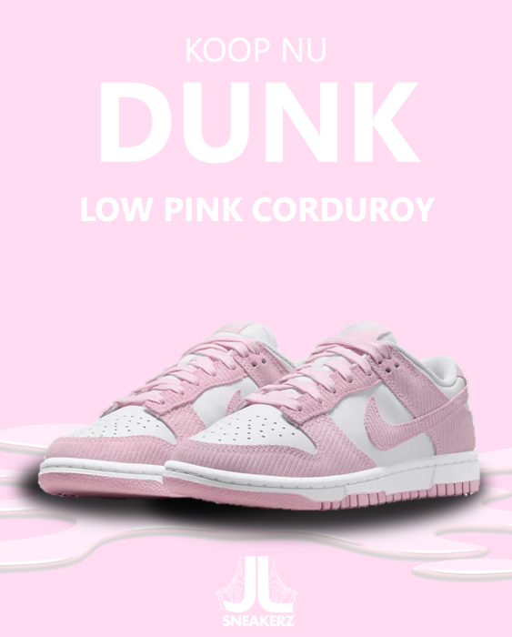 dunk low pink curduroy