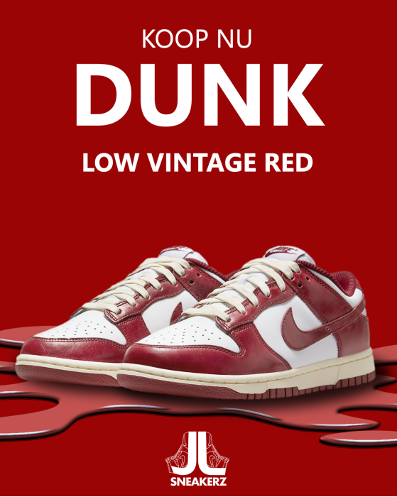 dunk low vintage red